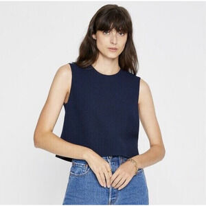 Club Monaco Women's Midian Crop Top Blue Size XS Retail $129 NWT